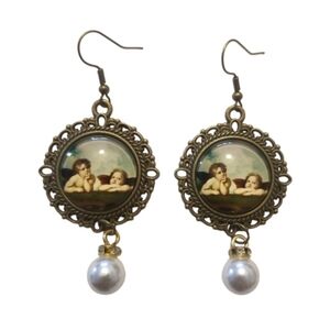 Handcrafted Two Angels Earrings